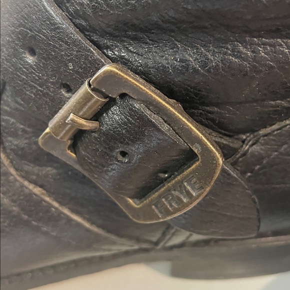 Frye Black Leather Boots Size 7.5 Excellent Condition - Picture 7 of 15
